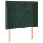 Box spring bed with mattress and LED dark green velvet 100x200cm by , Beds and slatted bases - Ref: Foro24-3139670, Price: 38...
