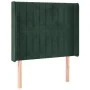 Box spring bed with mattress and LED dark green velvet 100x200cm by , Beds and slatted bases - Ref: Foro24-3139670, Price: 37...