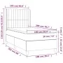 Box spring bed with mattress and LED dark green velvet 100x200cm by , Beds and slatted bases - Ref: Foro24-3139670, Price: 37...