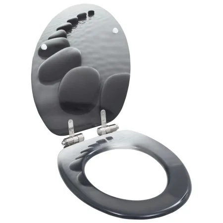 WC toilet seat with soft-closing lid MDF stone design by vidaXL, Toilet and bidet seats - Ref: Foro24-143928, Price: 45,65 €,...