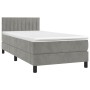 Boxspringbett mit Matratze und hellgrauem LED-Samt 80x200 cm von , Betten und Lattenroste - Ref: Foro24-3134489, Preis: 276,4...