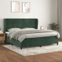 Cama box spring con colchón terciopelo verde oscuro 200x200 cm de , Camas y somieres - Ref: Foro24-3129354, Precio: 787,06 €,...