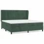 Cama box spring con colchón terciopelo verde oscuro 200x200 cm de , Camas y somieres - Ref: Foro24-3129354, Precio: 787,06 €,...