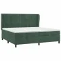 Cama box spring con colchón terciopelo verde oscuro 200x200 cm de , Camas y somieres - Ref: Foro24-3129354, Precio: 787,06 €,...