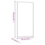 Rectangular glass wall mirror 30x60 cm by , Mirrors - Ref: Foro24-350443, Price: 44,39 €, Discount: %
