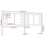 Kopfteil aus massivem weißem Kiefernholz, 141 x 4 x 100 cm von , Kopf- und Fußteile - Ref: Foro24-818766, Preis: 62,02 €, Rab...