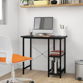Computertisch aus MDF und schwarzem Metall, 80 x 40 x 72 cm von , Schreibtische - Ref: Foro24-20554, Preis: 66,48 €, Rabatt: %