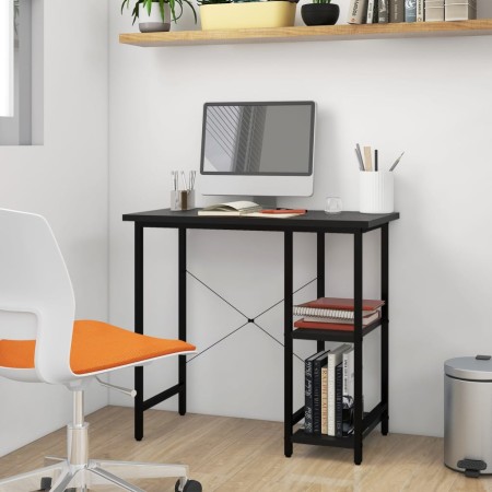 Computertisch aus MDF und schwarzem Metall, 80 x 40 x 72 cm von , Schreibtische - Ref: Foro24-20554, Preis: 62,79 €, Rabatt: %