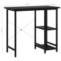 Computertisch aus MDF und schwarzem Metall, 80 x 40 x 72 cm von , Schreibtische - Ref: Foro24-20554, Preis: 69,30 €, Rabatt: %