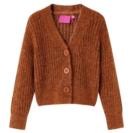 Cárdigan de punto infantil color coñac 92 de , Camisetas para niños - Ref: Foro24-14947, Precio: 13,36 €, Descuento: %