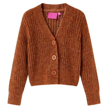Cognacfarbene Kinder-Strickjacke 140 von , Kinder-T-Shirts - Ref: Foro24-14951, Preis: 13,48 €, Rabatt: %