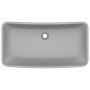Lavabo de lujo de cerámica rectangular gris claro mate 71x38 cm