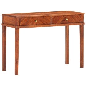 Mesa consola de madera maciza de acacia 110x40x76 cm en Mesas auxiliares | Comprar online en Foro24