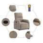 Sillón reclinable de masaje tela de microfibra gris taupe de , Sillones - Ref: Foro24-373456, Precio: 275,98 €, Descuento: %