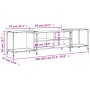 Mueble de TV madera de ingeniería roble Sonoma 203x37x50 cm de , Muebles TV - Ref: Foro24-837608, Precio: 82,18 €, Descuento: %
