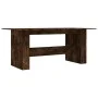 Mesa de comedor madera de ingeniería roble ahumado 180x90x76 cm de , Mesas de cocina y de comedor - Ref: Foro24-838192, Preci...