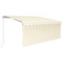 Toldo retráctil manual con persiana color crema 3x2,5 m en Toldos | Comprar online en Foro24