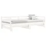 Trundle sofa bed solid white pine wood 90x190 cm by , Beds and slatted bases - Ref: Foro24-840136, Price: 168,67 €, Discount: %