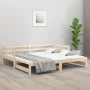 Sofá cama nido madera maciza de pino 90x200 cm de , Camas y somieres - Ref: Foro24-840141, Precio: 130,63 €, Descuento: %