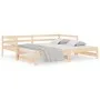 Sofá cama nido madera maciza de pino 90x200 cm de , Camas y somieres - Ref: Foro24-840141, Precio: 130,63 €, Descuento: %