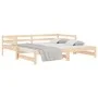 Sofá cama nido madera maciza de pino 90x200 cm de , Camas y somieres - Ref: Foro24-840141, Precio: 130,63 €, Descuento: %