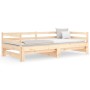 Trundle sofa bed solid pine wood 90x200 cm by , Beds and slatted bases - Ref: Foro24-840141, Price: 132,52 €, Discount: %