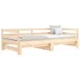 Sofá cama nido madera maciza de pino 90x200 cm de , Camas y somieres - Ref: Foro24-840141, Precio: 130,63 €, Descuento: %