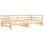 Trundle sofa bed solid pine wood 90x200 cm by , Beds and slatted bases - Ref: Foro24-840141, Price: 132,52 €, Discount: %