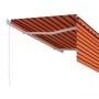Toldo retráctil manual con persiana naranja y marrón 3x2,5 m en Toldos | Comprar online en Foro24