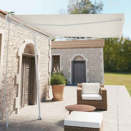 Toldo de pie retráctil manual crema 300x250 cm en Toldos | Comprar online en Foro24