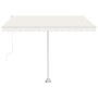 Toldo de pie retráctil manual crema 300x250 cm en Toldos | Comprar online en Foro24