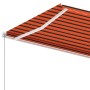 Toldo de pie retráctil manual naranja y marrón 300x250 cm en Toldos | Comprar online en Foro24