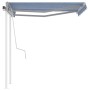 Toldo manual retráctil con LED azul y blanco 3x2,5 m en Toldos | Comprar online en Foro24