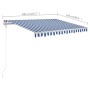 Toldo manual retráctil con LED azul y blanco 3x2,5 m en Toldos | Comprar online en Foro24