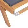 Klappbare Sonnenliege mit Rädern aus massivem Teakholz und Textilene von vidaXL, Liegen - Ref: Foro24-44668, Preis: 300,48 €,...