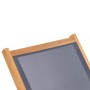 Tumbona plegable con ruedas teca maciza y textileno de vidaXL, Tumbonas - Ref: Foro24-44668, Precio: 259,07 €, Descuento: %
