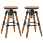 Küchenhocker 2 Einheiten aus massivem Tannenholz von vidaXL, Küchenhocker - Ref: Foro24-245782, Preis: 161,01 €, Rabatt: %