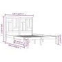 Solid pine wood bed frame 140x200 cm by , Beds and slatted bases - Ref: Foro24-3104543, Price: 114,32 €, Discount: %