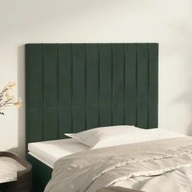 Kopfteile 2 Einheiten aus dunkelgrünem Samt 90x5x78/88 cm von , Kopf- und Fußteile - Ref: Foro24-3116609, Preis: 68,76 €, Rab...