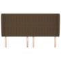 Headboard with dark brown fabric ears 183x23x118/128 cm by , Headboards and footboards - Ref: Foro24-3118211, Price: 123,35 €...