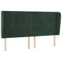 Cabecero con orejas de terciopelo verde oscuro 163x23x118/128cm de , Cabeceros y pies de cama - Ref: Foro24-3118251, Precio: ...