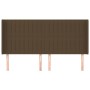 Headboard with dark brown fabric ears 183x16x118/128 cm by , Headboards and footboards - Ref: Foro24-3119835, Price: 117,93 €...