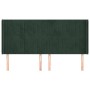 Headboard with dark green velvet ears 163x16x118/128cm by , Headboards and footboards - Ref: Foro24-3119875, Price: 139,85 €,...