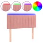 Cabecero con LED de terciopelo rosa 80x5x78/88 cm de , Cabeceros y pies de cama - Ref: Foro24-3121885, Precio: 38,38 €, Descu...