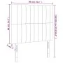 Kopfteil mit LED-Leuchten aus dunkelbraunem Stoff, 90 x 5 x 118/128 cm von , Kopf- und Fußteile - Ref: Foro24-3122647, Preis:...