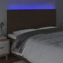 Headboard with LED lights dark brown fabric 180x5x118/128 cm by , Headboards and footboards - Ref: Foro24-3122679, Price: 102...