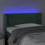 Dunkelgrünes Samtkopfteil mit LED 83x16x78/88 cm von , Kopf- und Fußteile - Ref: Foro24-3123507, Preis: 47,87 €, Rabatt: %