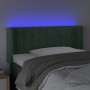 Dunkelgrünes Samtkopfteil mit LED 83x16x78/88 cm von , Kopf- und Fußteile - Ref: Foro24-3123507, Preis: 46,39 €, Rabatt: %