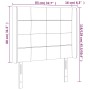 Kopfteil mit LED aus dunkelbraunem Stoff 83x16x118/128 cm von , Kopf- und Fußteile - Ref: Foro24-3124025, Preis: 71,35 €, Rab...