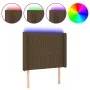 Headboard with LED in dark brown fabric 103x16x118/128 cm by , Headboards and footboards - Ref: Foro24-3124279, Price: 78,63 ...